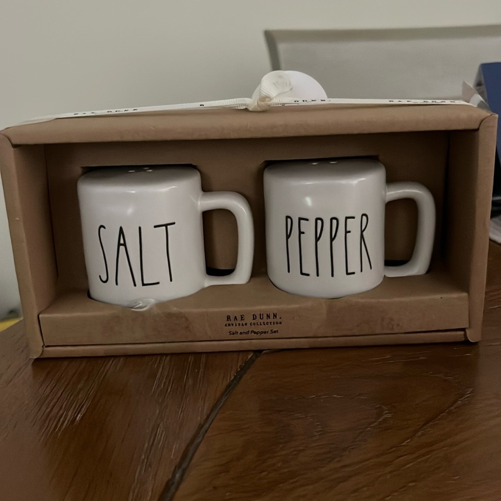NWT RAE DUNN Salt and Pepper Set - original packaging - never opened